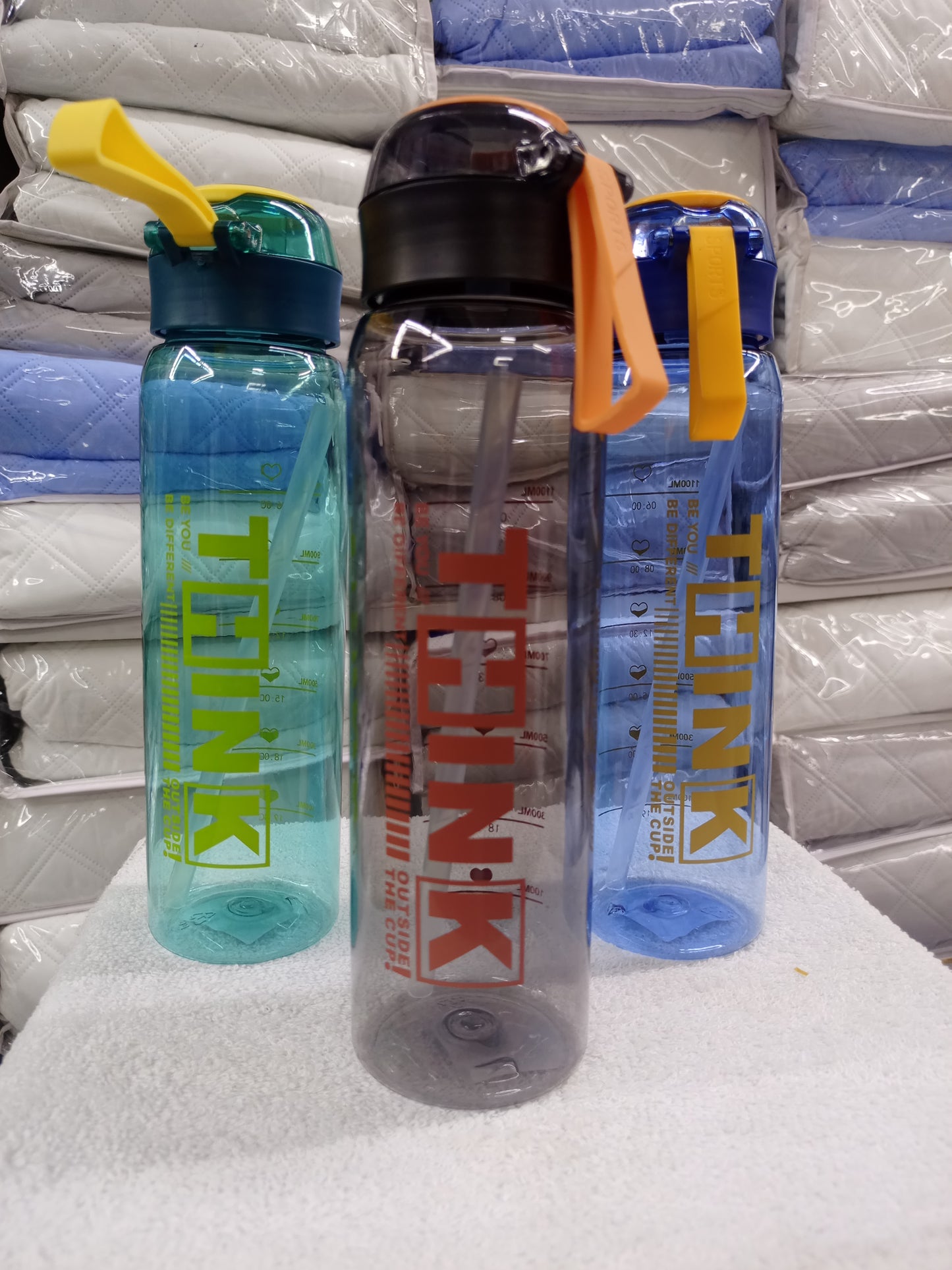 Think Outside The Cup" Sports Water Bottle