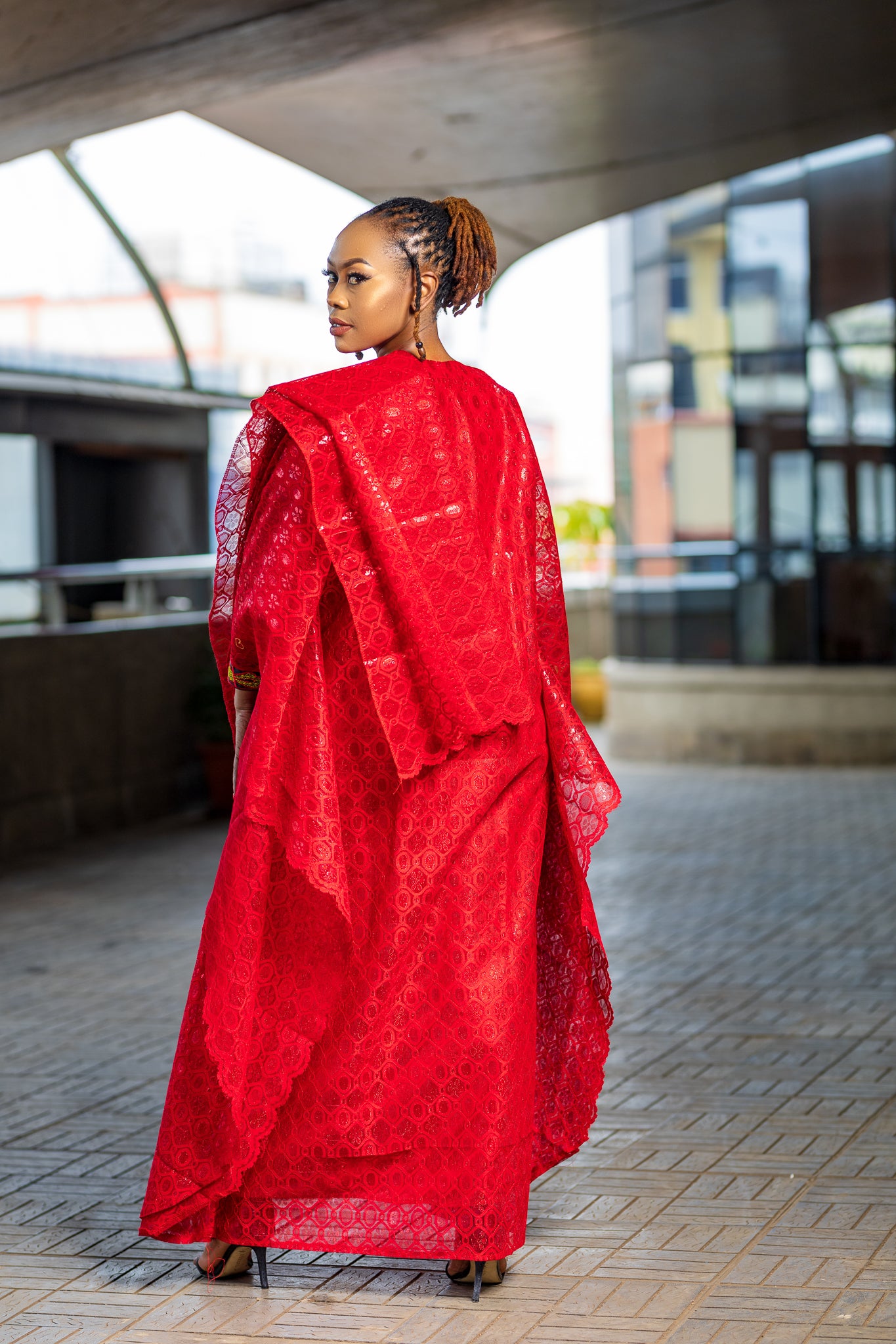 Sheba Majestic  Maxi Dress - Red