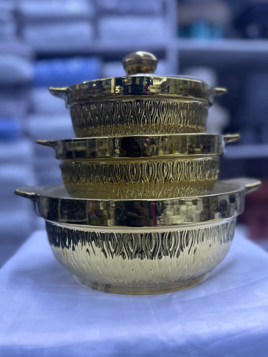 Textured Ceramic Serving Pot Set