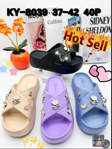 KY-8039 CharmX Cross-Strap Slides