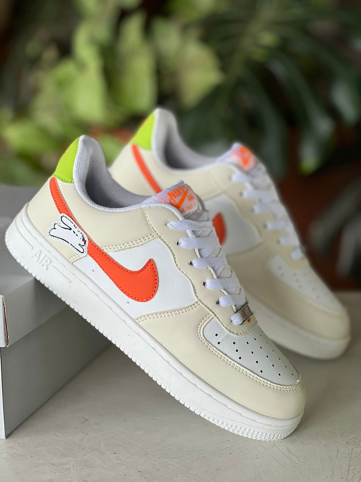 NIke AirForce 1 ‘Year of the Rabbit'  Sneakers - Beige Orange