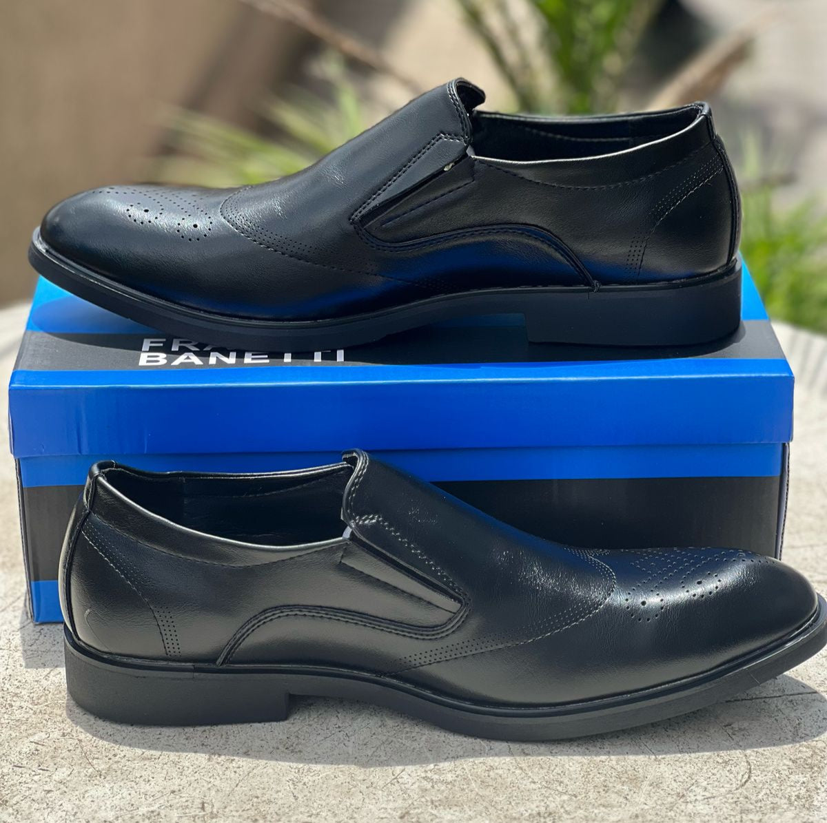 Franco Banetti Classic Leather Slip-On Dress Shoes