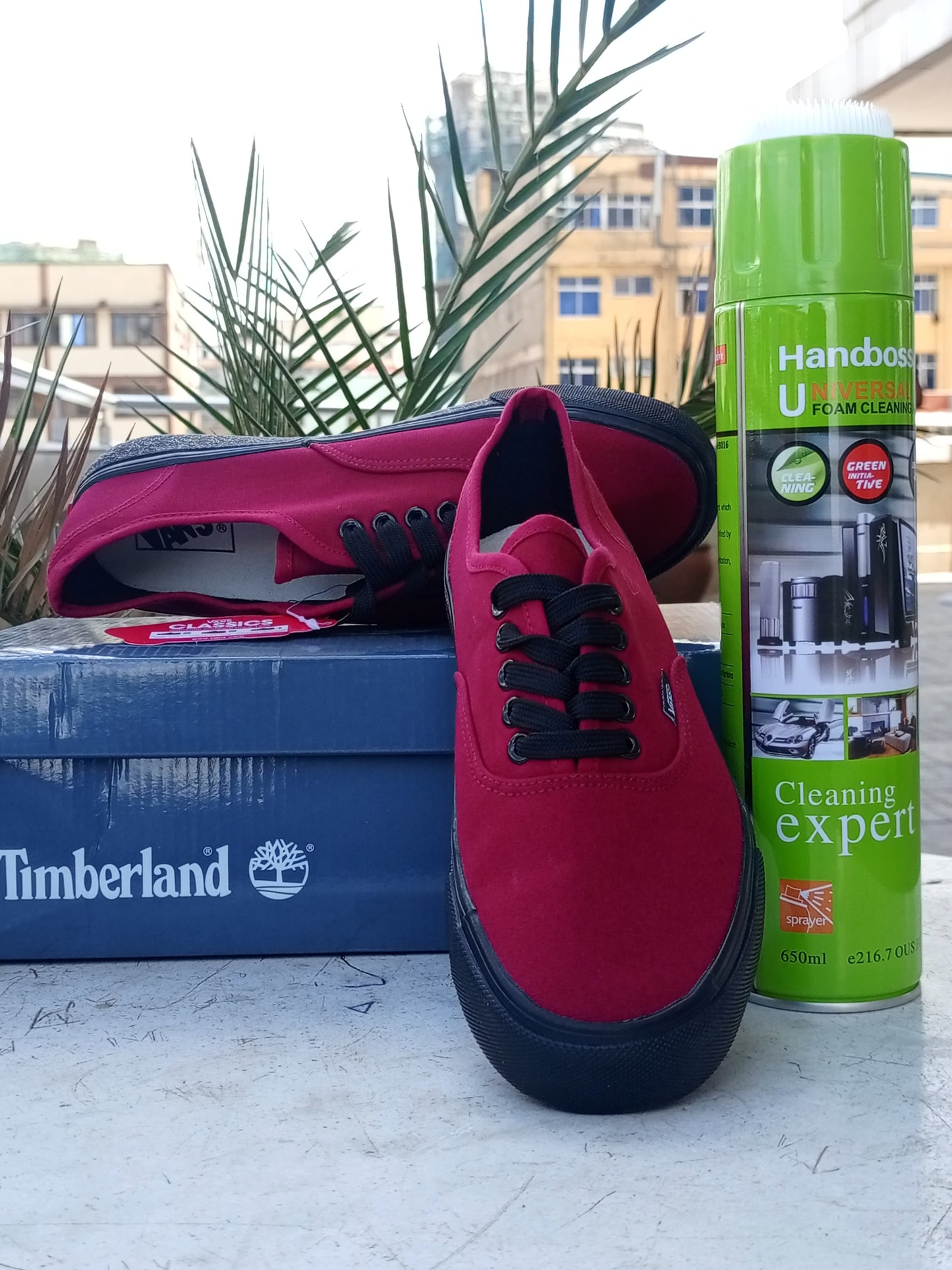 Off the Wall Vans- Maroon on Black