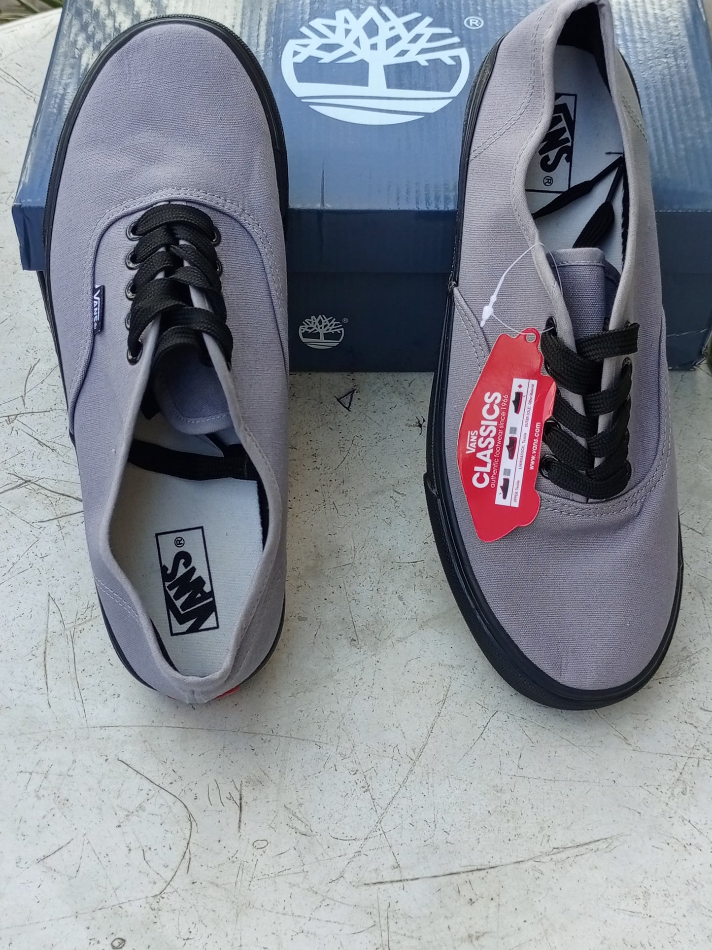 Off the Wall Vans - Grey & Black
