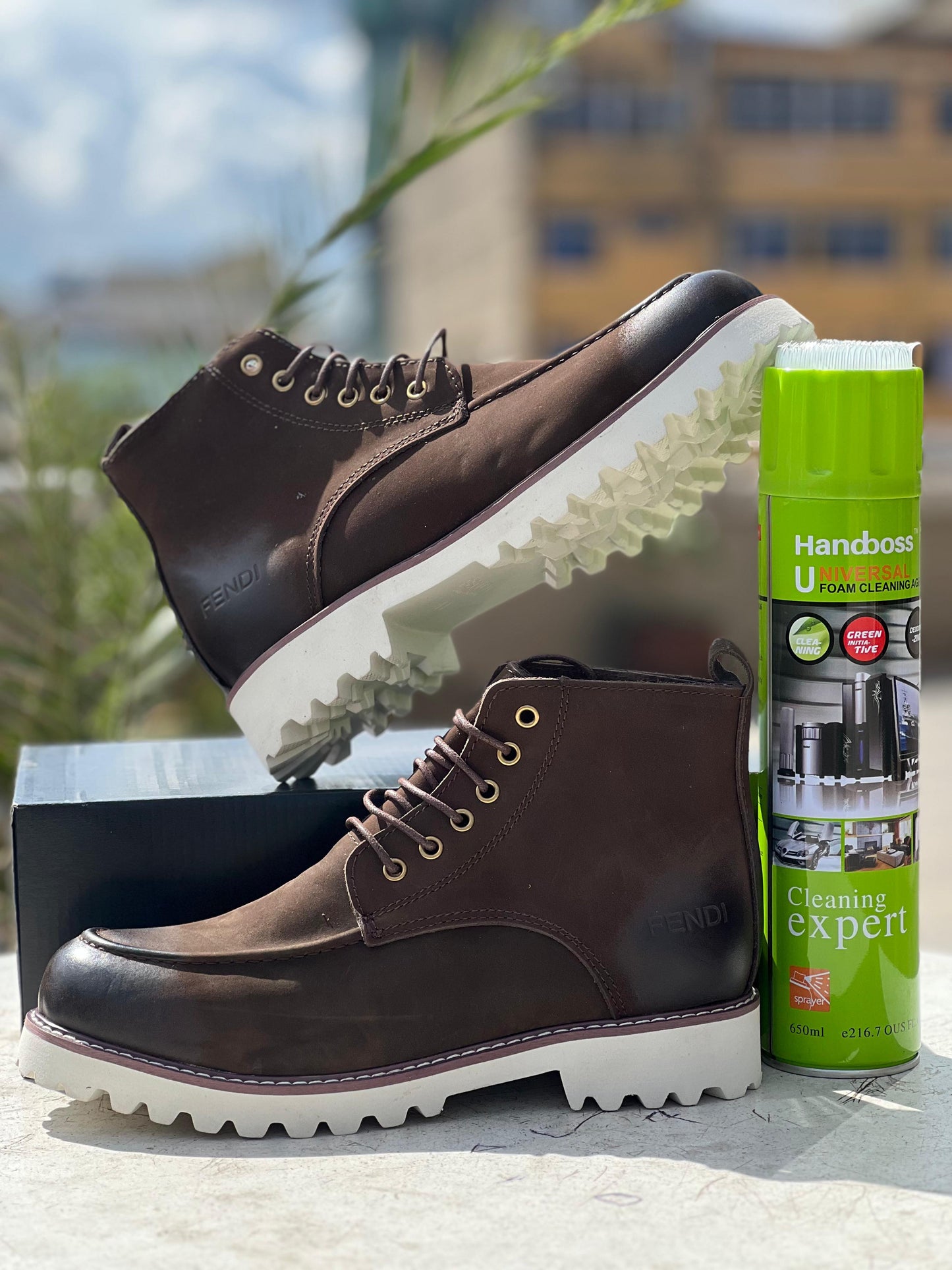 Fendi Leather Ankle Boots