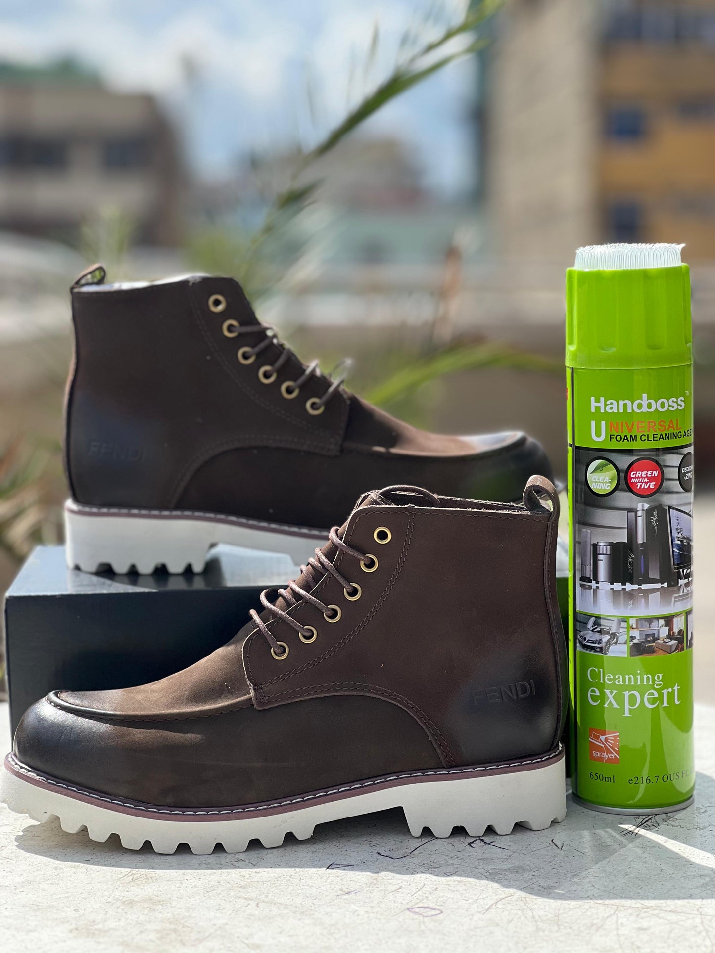 Fendi Leather Ankle Boots