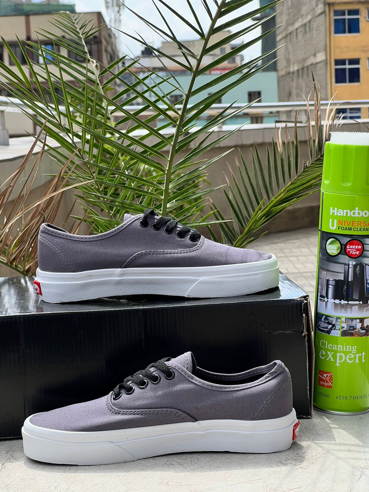 Vans Grey Canvas Sneakers