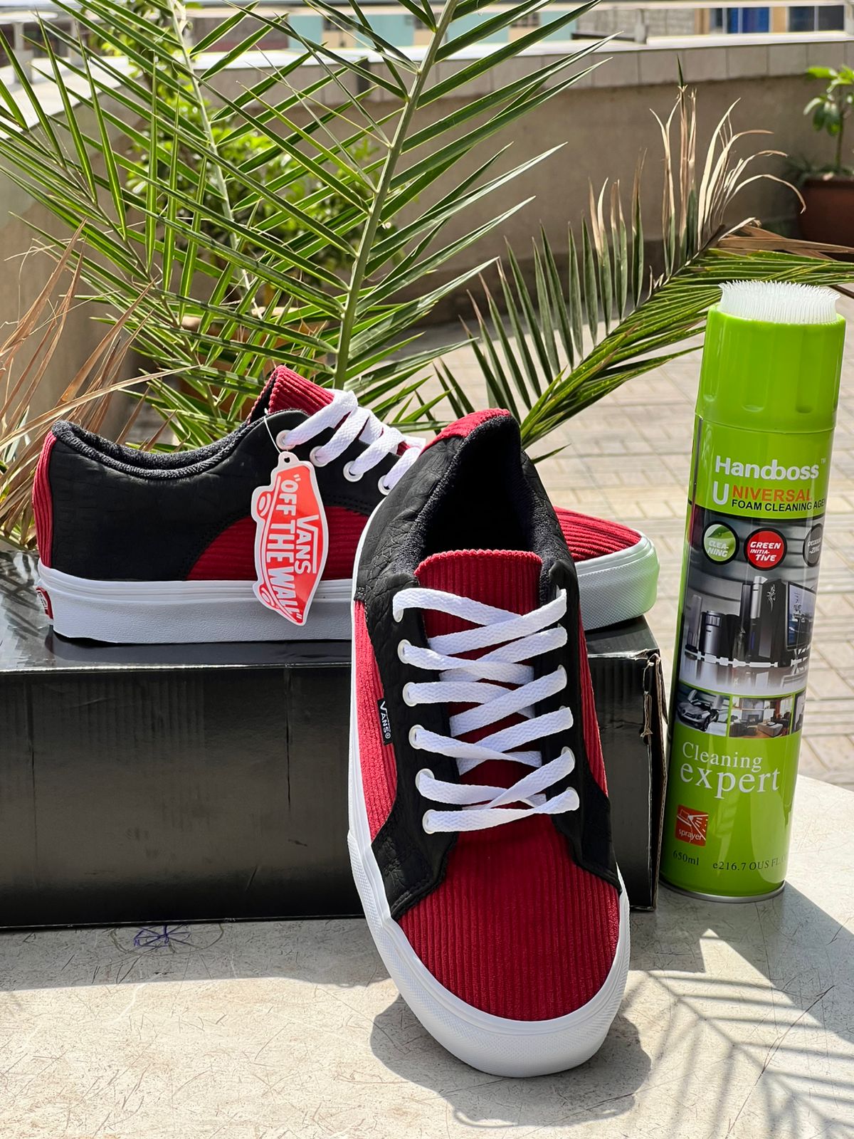 Vans Two-Tone Red & Black Heritage Sneakers