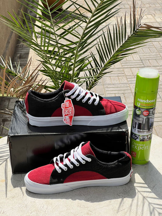 Vans Two-Tone Red & Black Heritage Sneakers