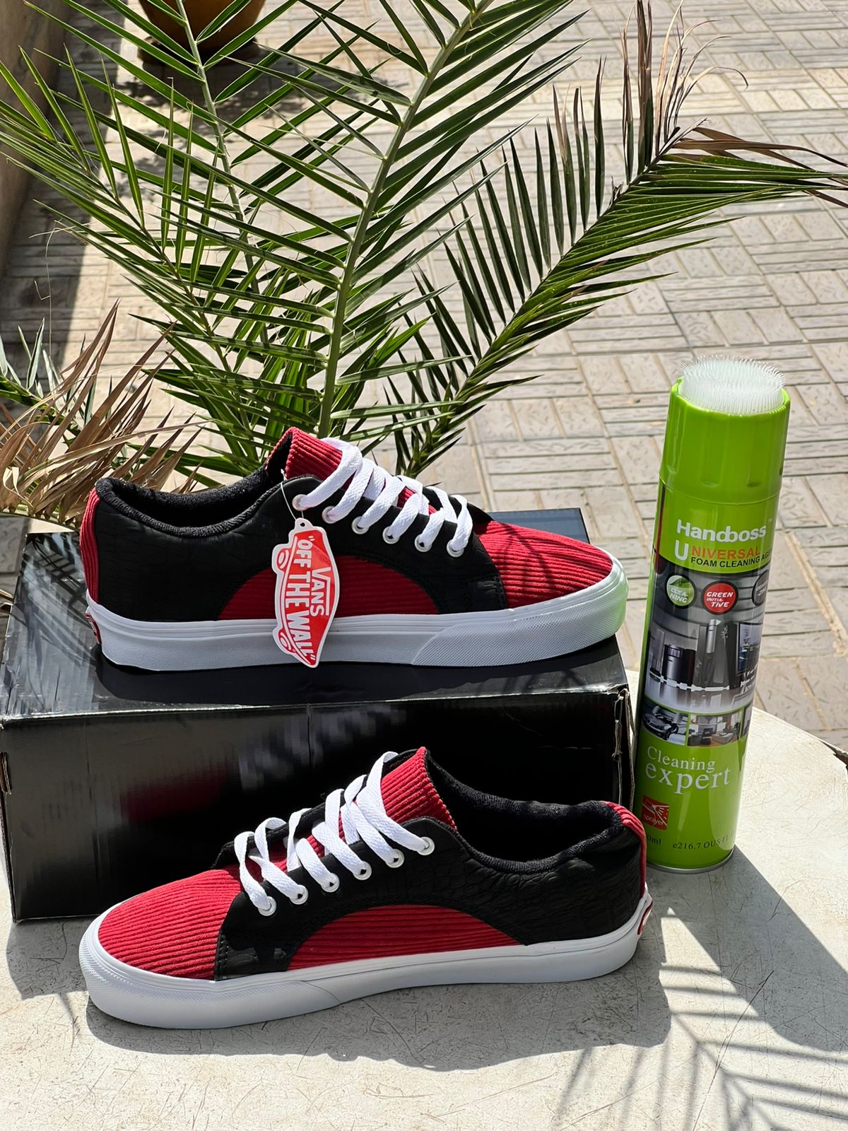 Vans Two-Tone Red & Black Heritage Sneakers