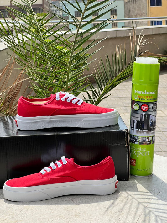 Vans Vibrant Red Canvas Sneakers