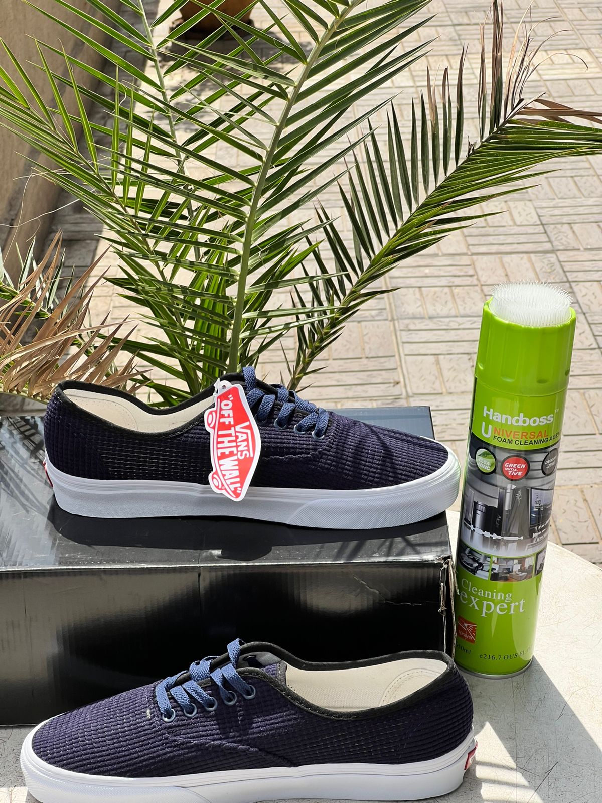 Vans Navy Corduroy Low-Top Sneakers