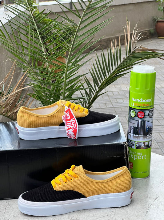 Vans Bold Yellow & Black Corduroy Sneakers