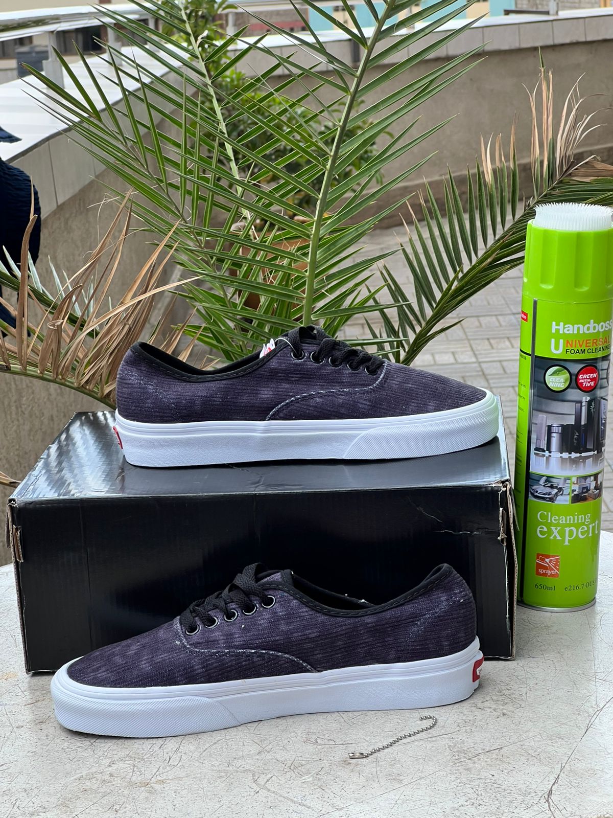 Vans Washed Black Ribbed Canvas Sneakers