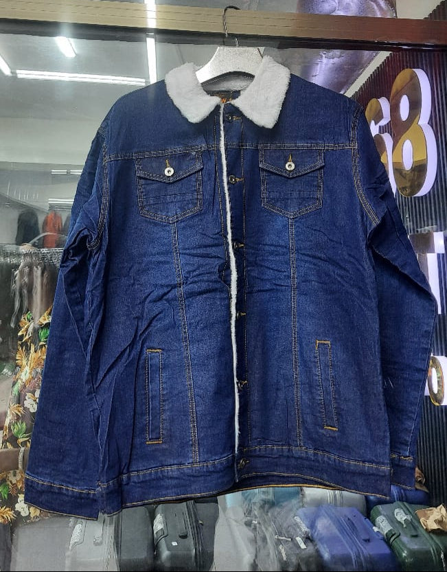 Sherpa-Lined Denim Jacket
