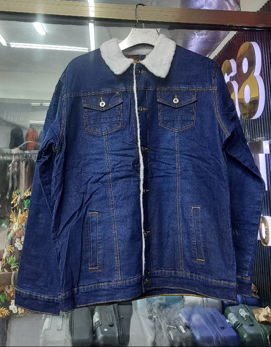 Sherpa-Lined Denim Jacket