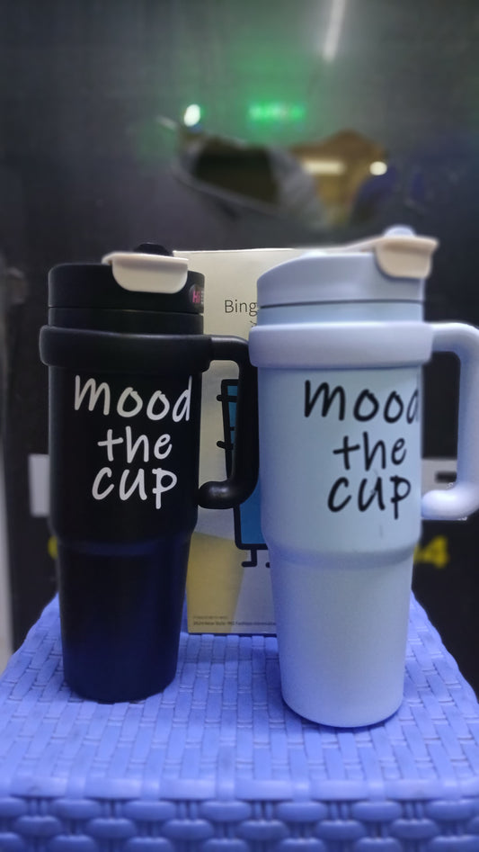 Insulated Travel Mug (Black & Light Blue)