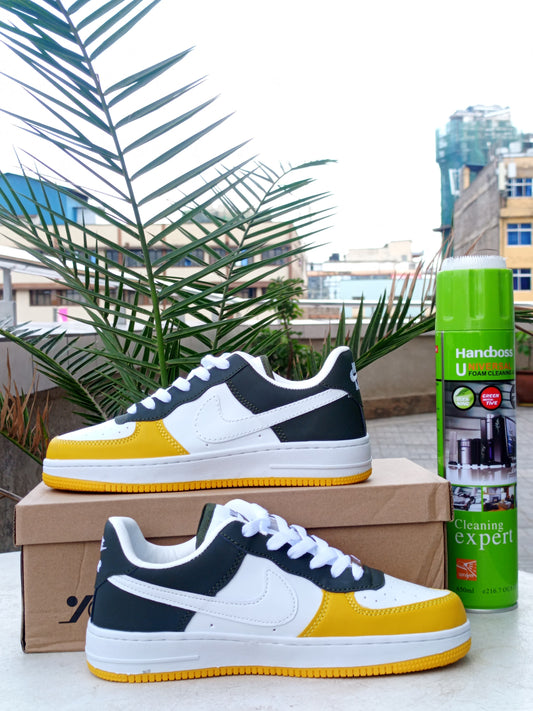 Air Force Sneakers Black, Yellow & White