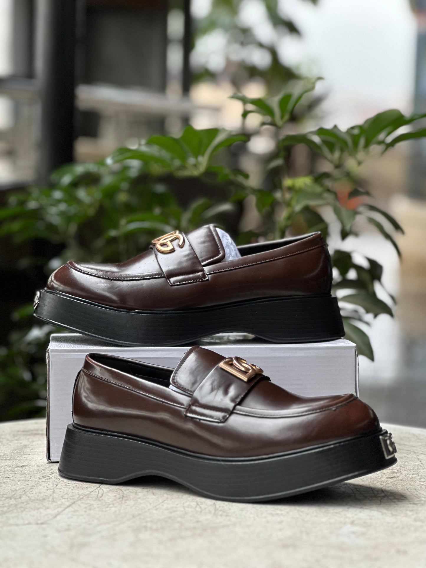 Dolce & Gabbana Brown Platform Loafers