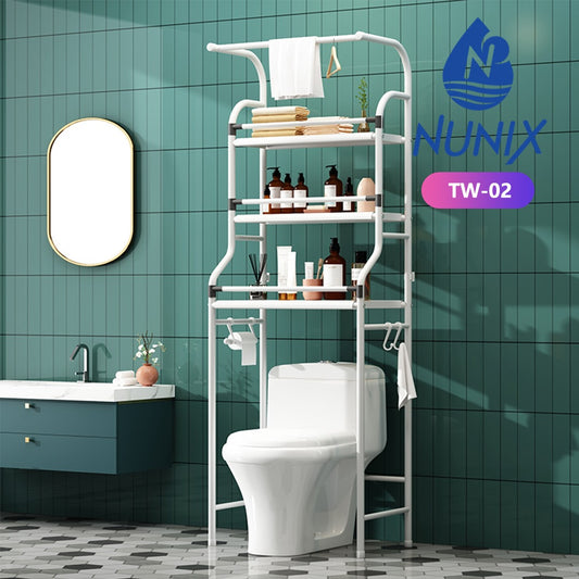 NUNIX TW‑02 Triple‑Tier Over‑Toilet Storage Rack