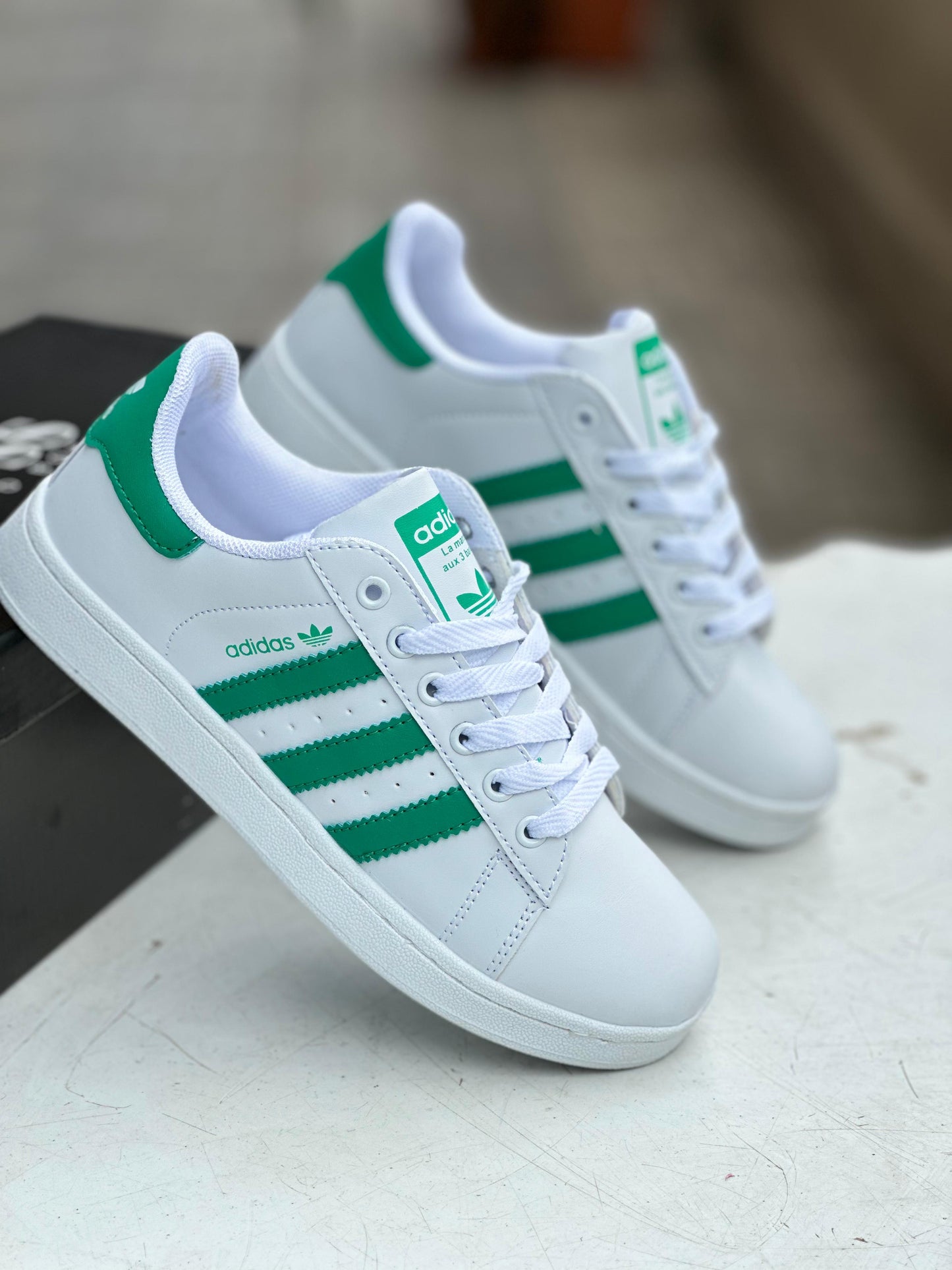 Adidas Grand Court Base – White / Green