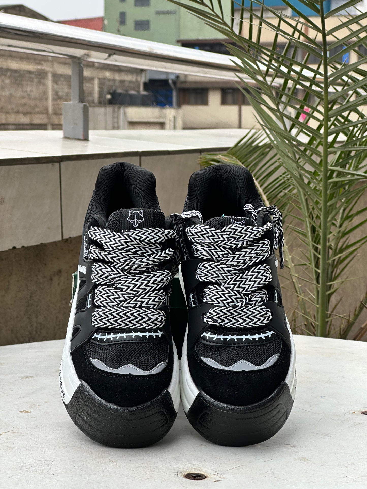 Naked Wolfe kids Sneakers – Panda Colorway (Black/White)