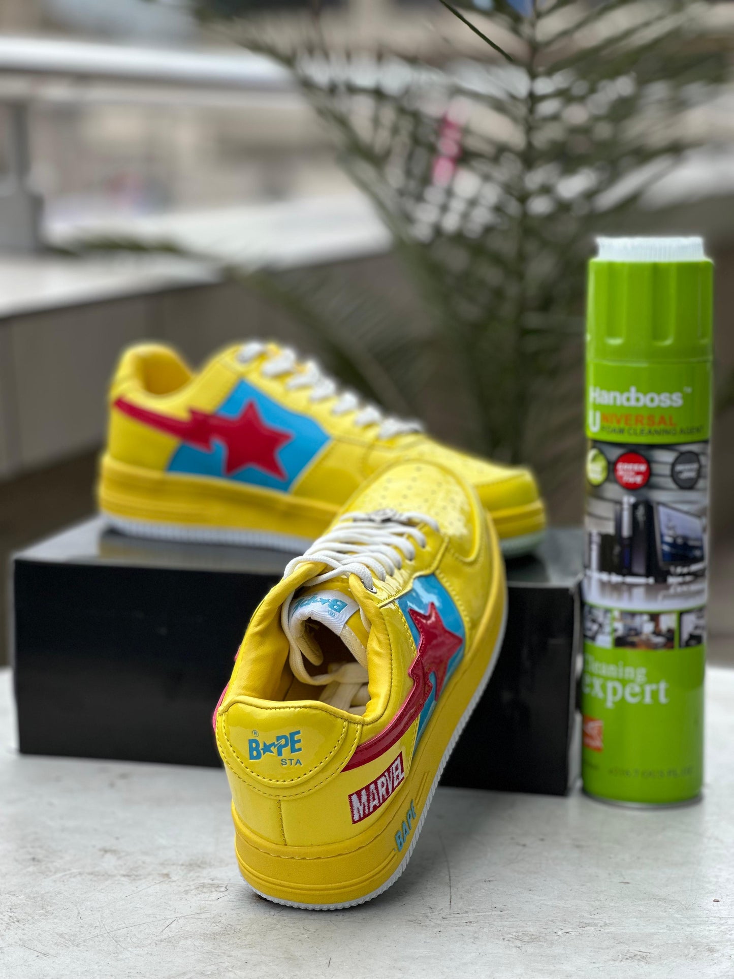 Bapesta Low – Yellow/Blue/Red