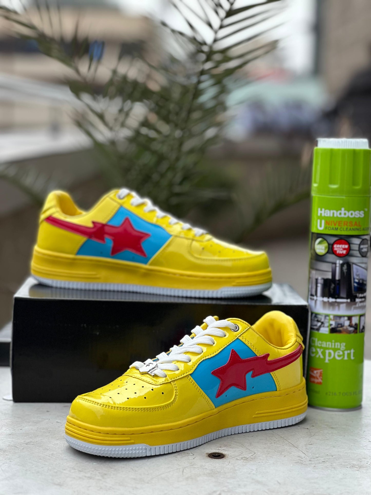 Bapesta Low – Yellow/Blue/Red