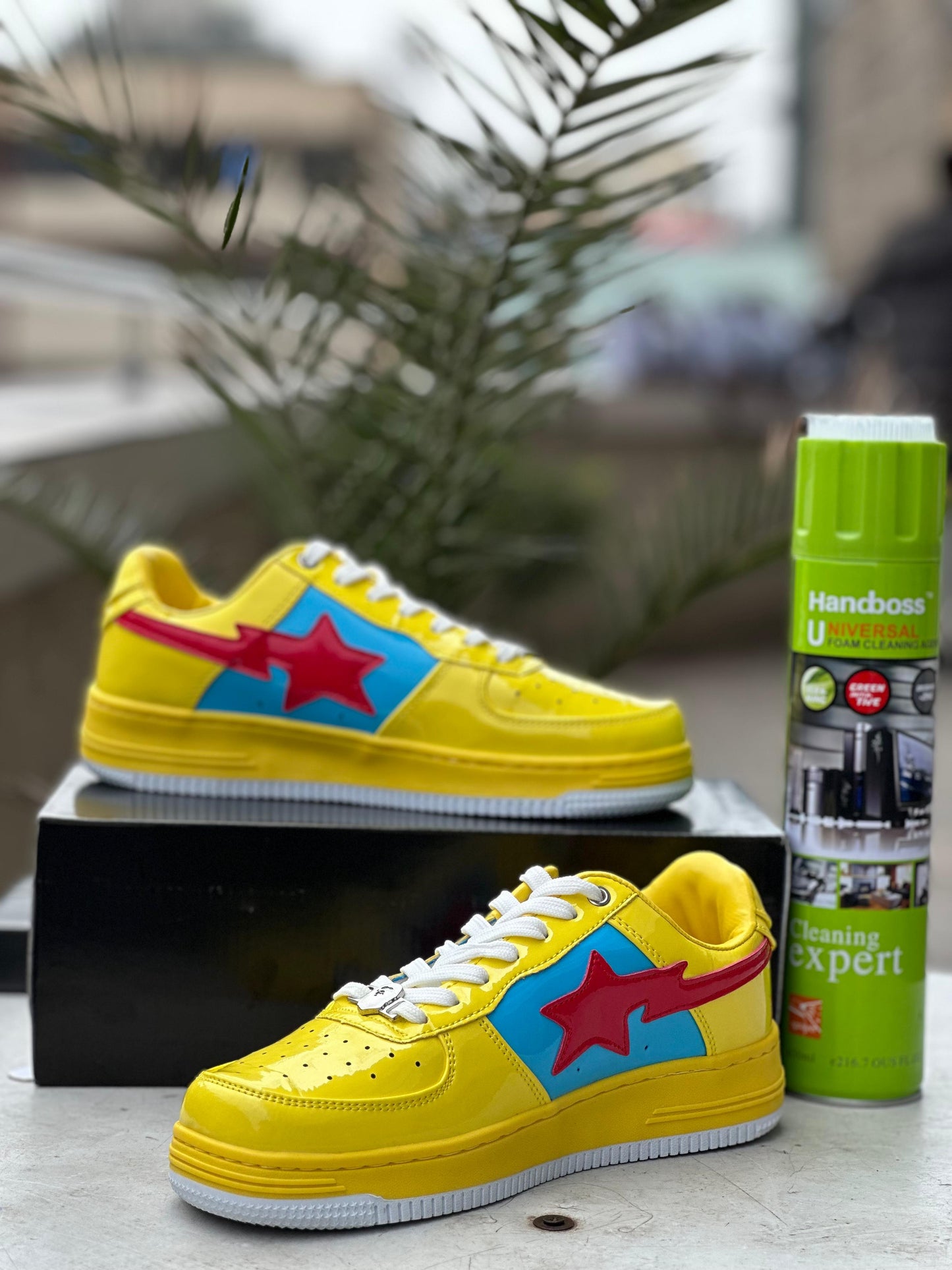 Bapesta Low – Yellow/Blue/Red