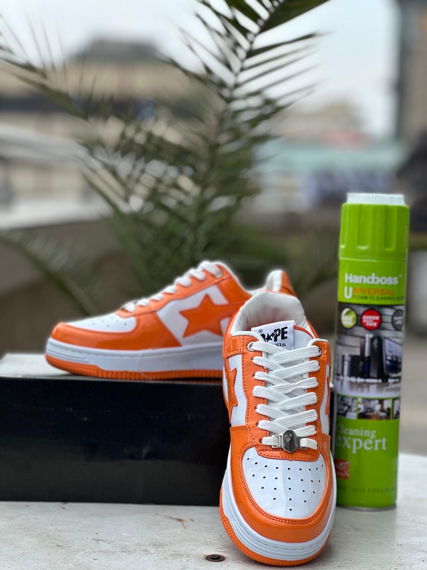 Bapesta Low – Orange/White