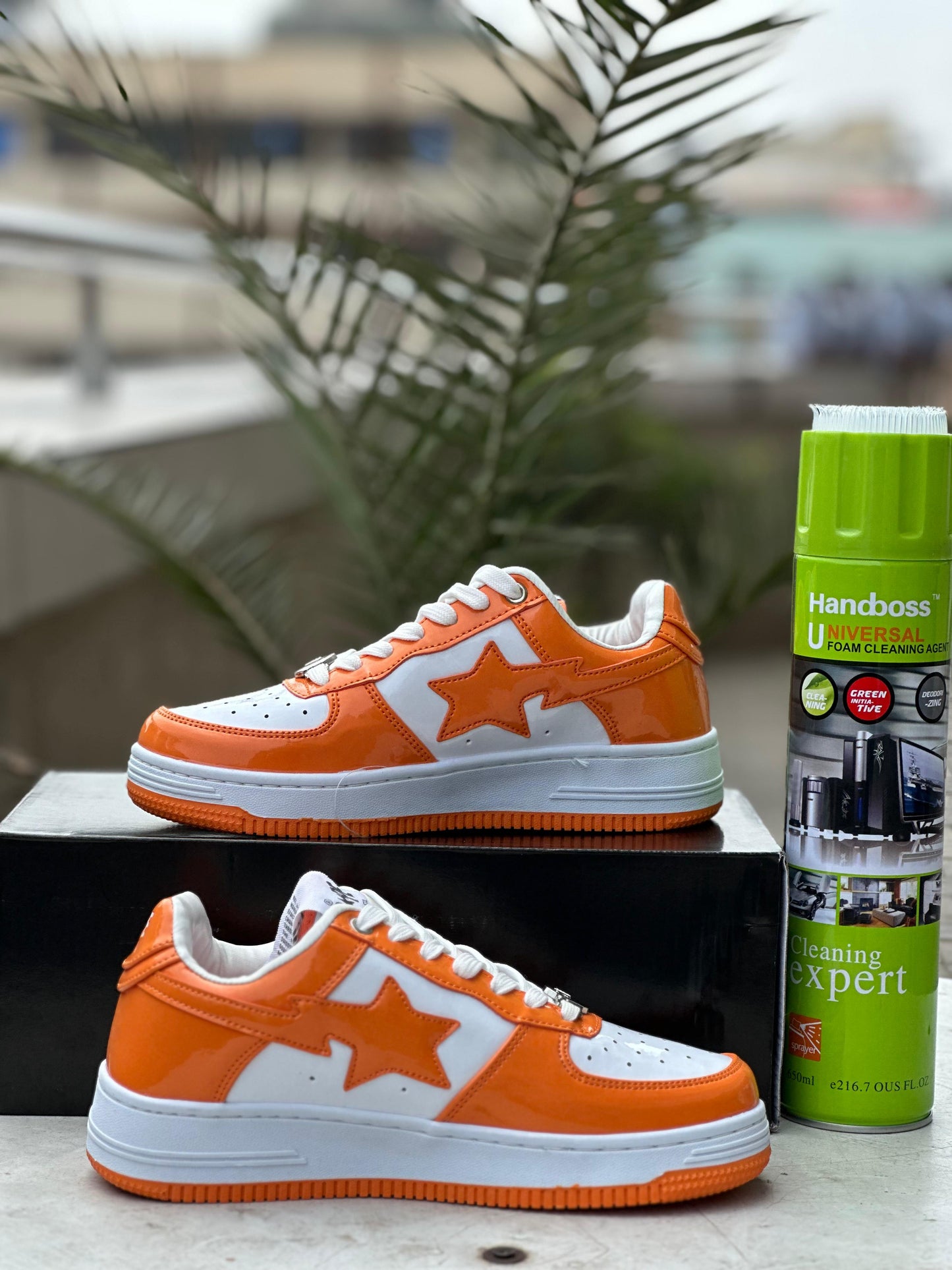 Bapesta Low – Orange/White