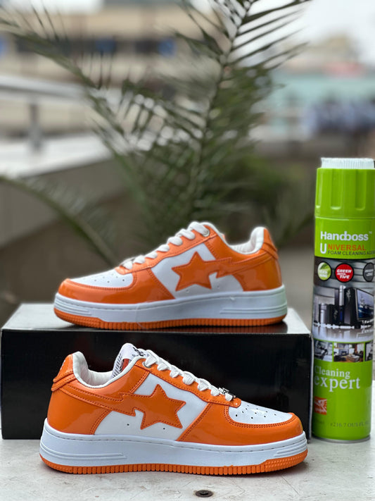 Bapesta Low – Orange/White