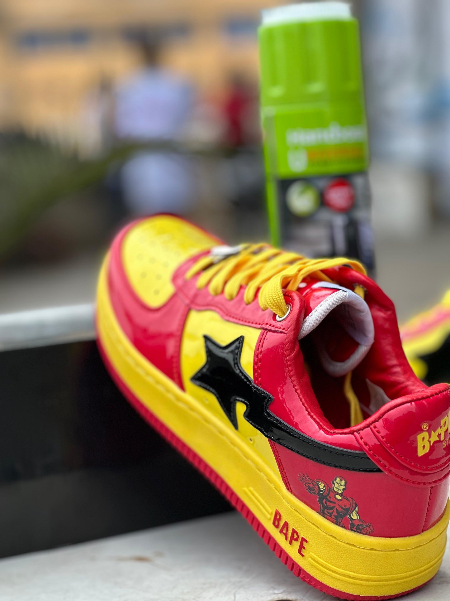 Bapesta Low – Red/Yellow/Black