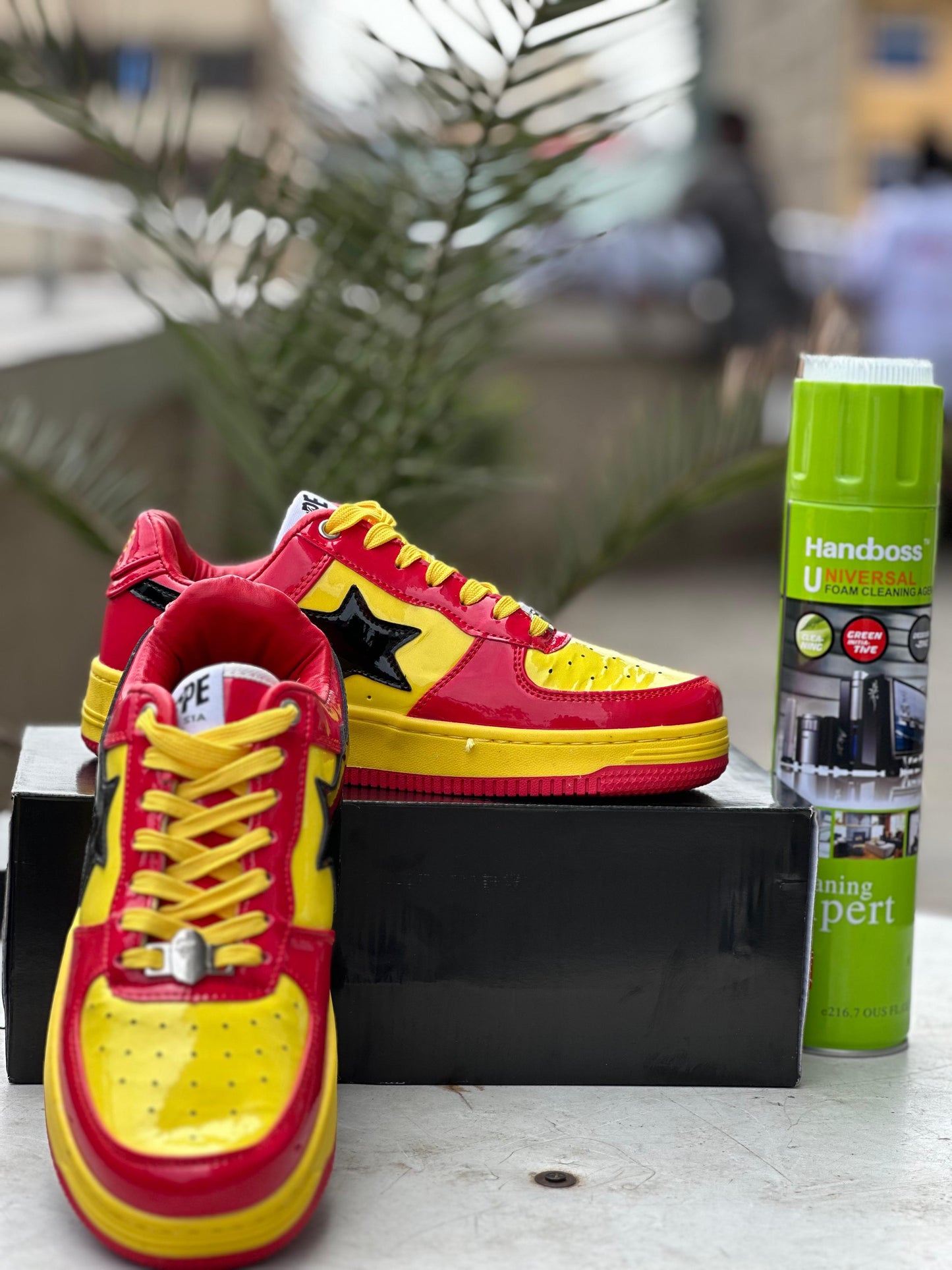 Bapesta Low – Red/Yellow/Black