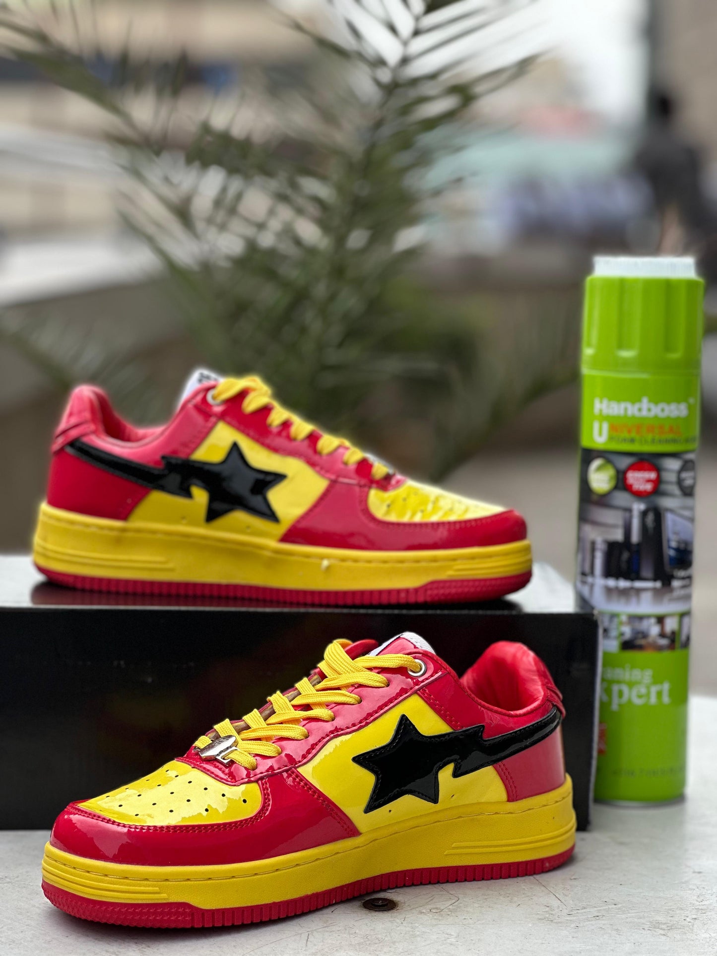 Bapesta Low – Red/Yellow/Black