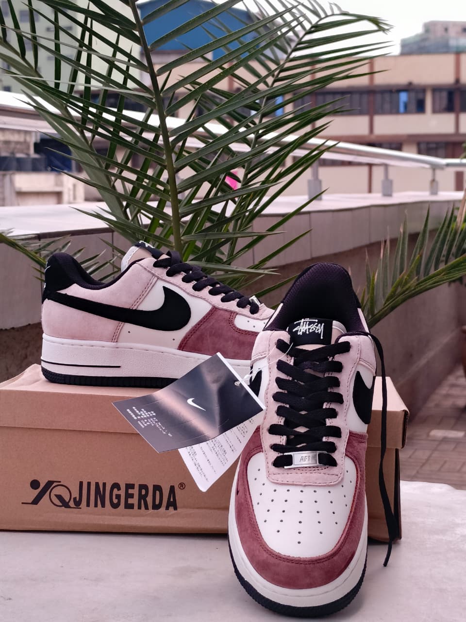 Nike Air Force 1 x Stussy x The North Face – Pink/Black Suede Edition