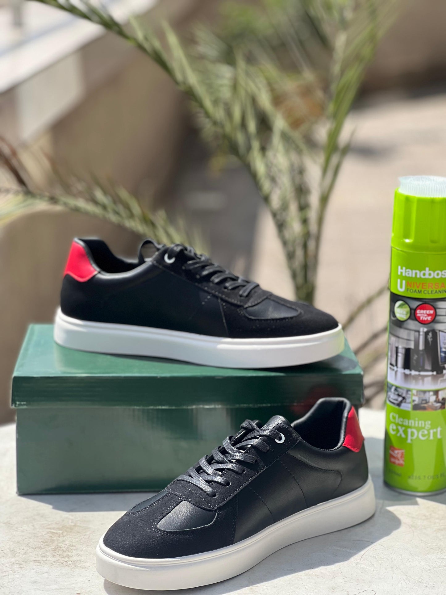 Lacoste Black Red casual sneakers