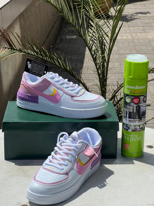 Nike Air Force 1 Shadow – White/Pink/Yellow