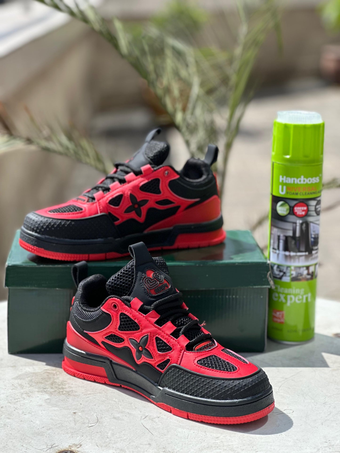 Louis Vuitton Skater Black Red Sneakers