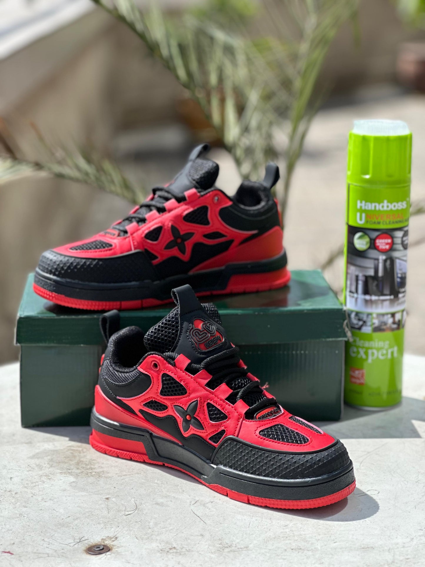 Louis Vuitton Skater Black Red Sneakers