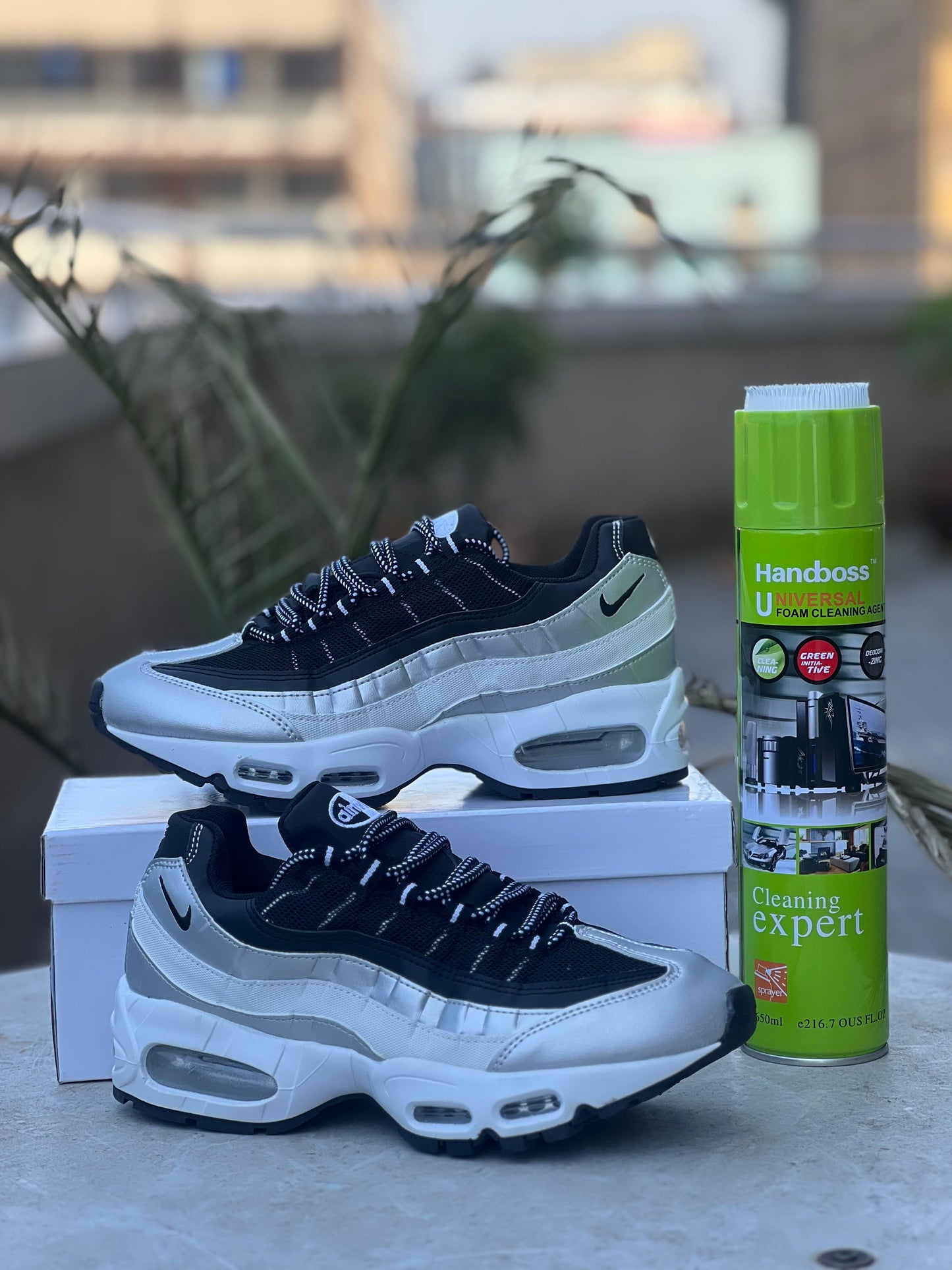 Airmax 95 Sneakers -White Grey Black