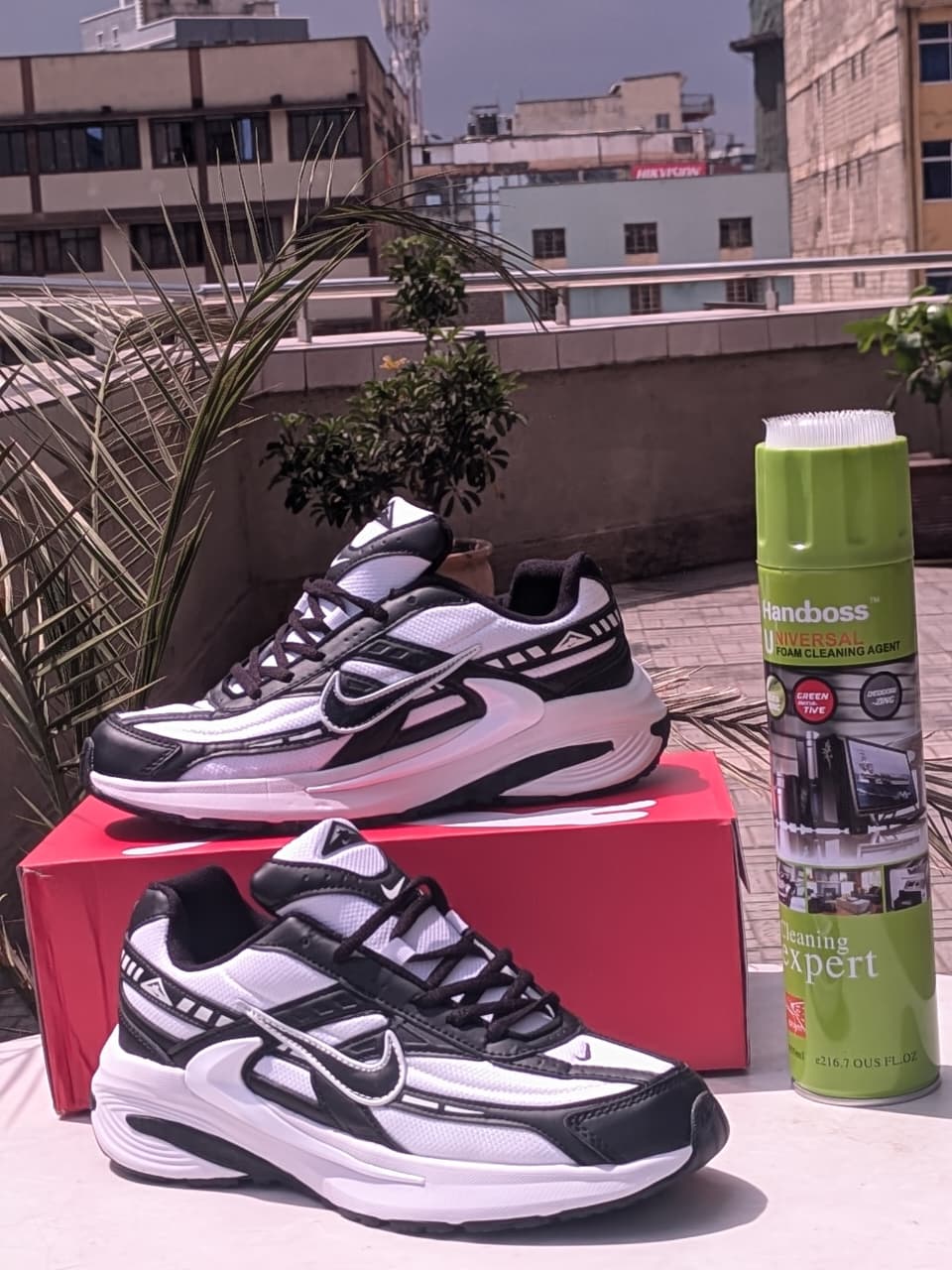 Nike Black & White Retro Runner Sneakers