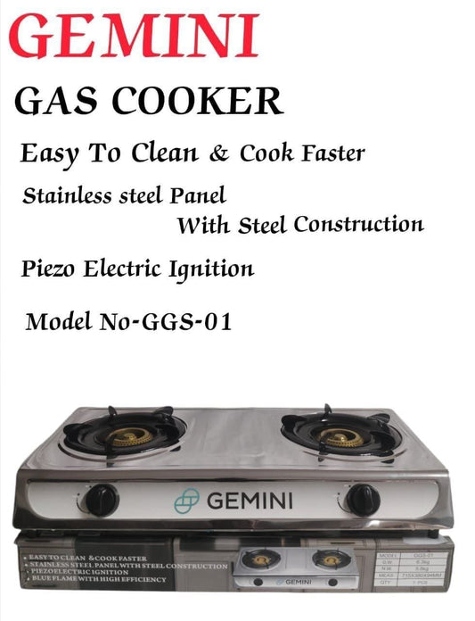Gemini 2 Burner stainless Steel Cooker