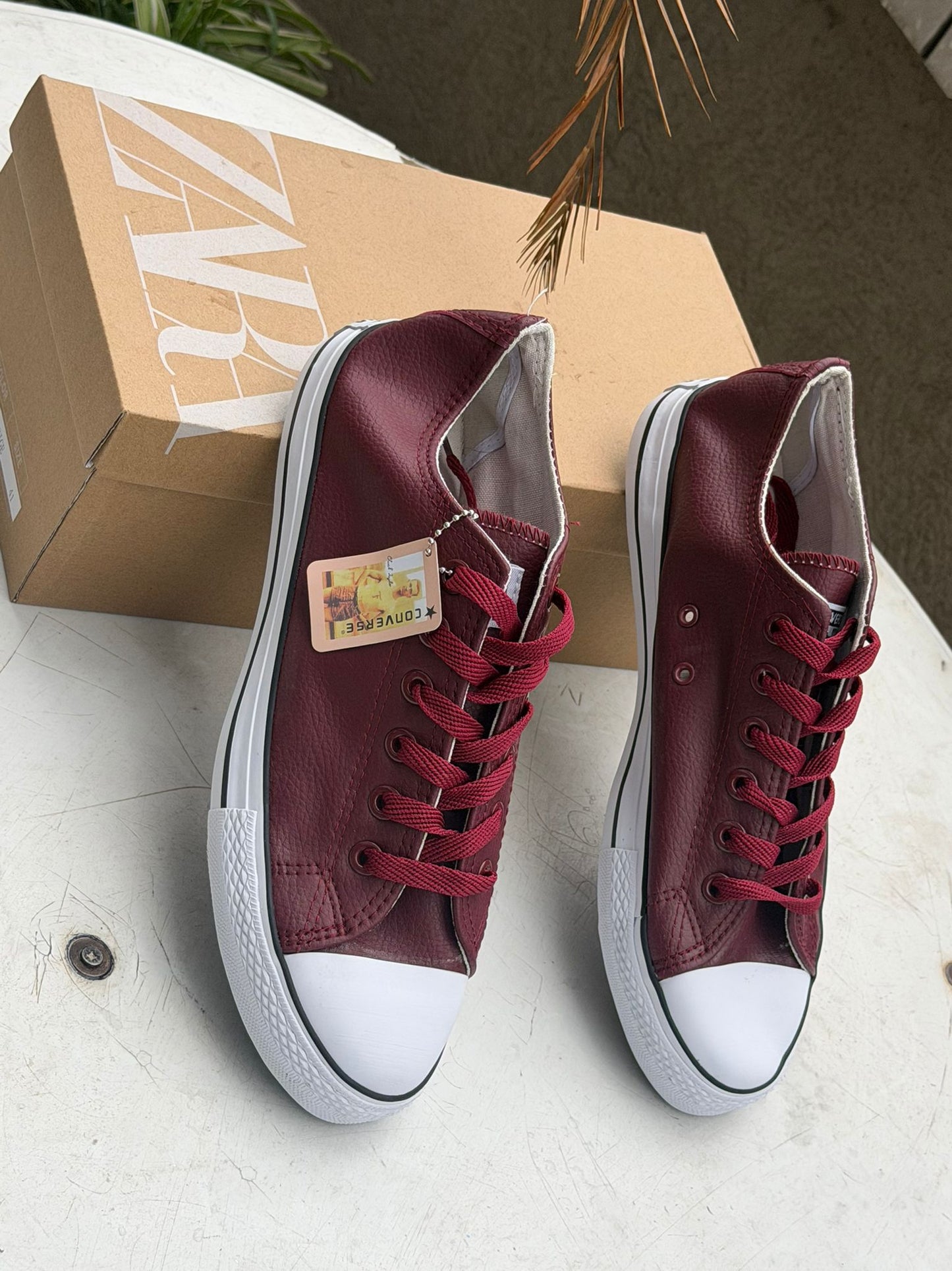 Converse All Star Low Cut Leather Sneakers - Maroon