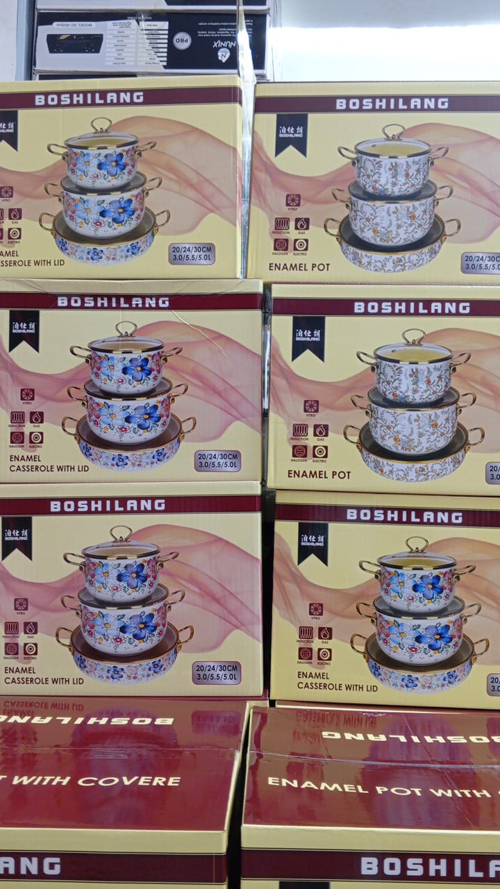 6pcs Enamel Casserole Sets With Lid