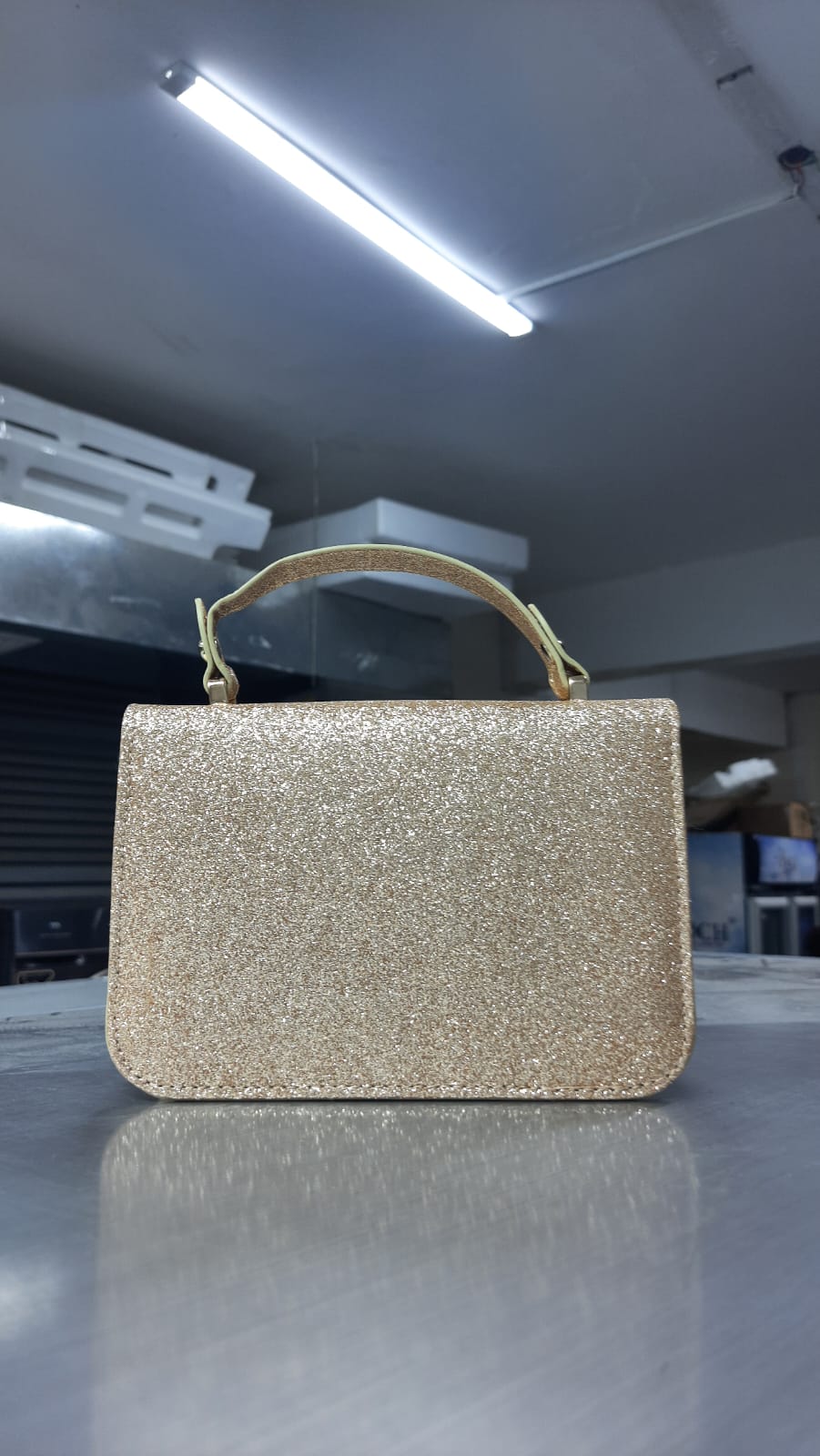 The Mesa" Beige Textured Flap Shoulder Bag