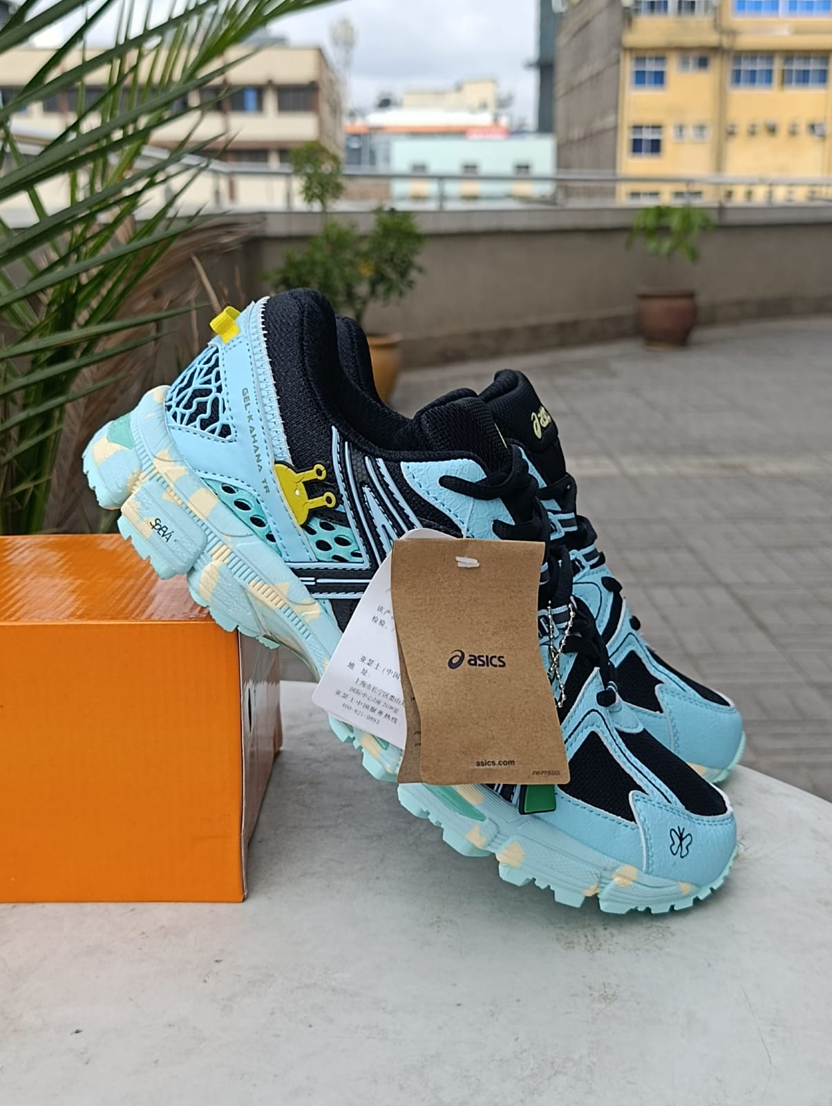ASICS  Trail Runner - Black & Aqua Blue