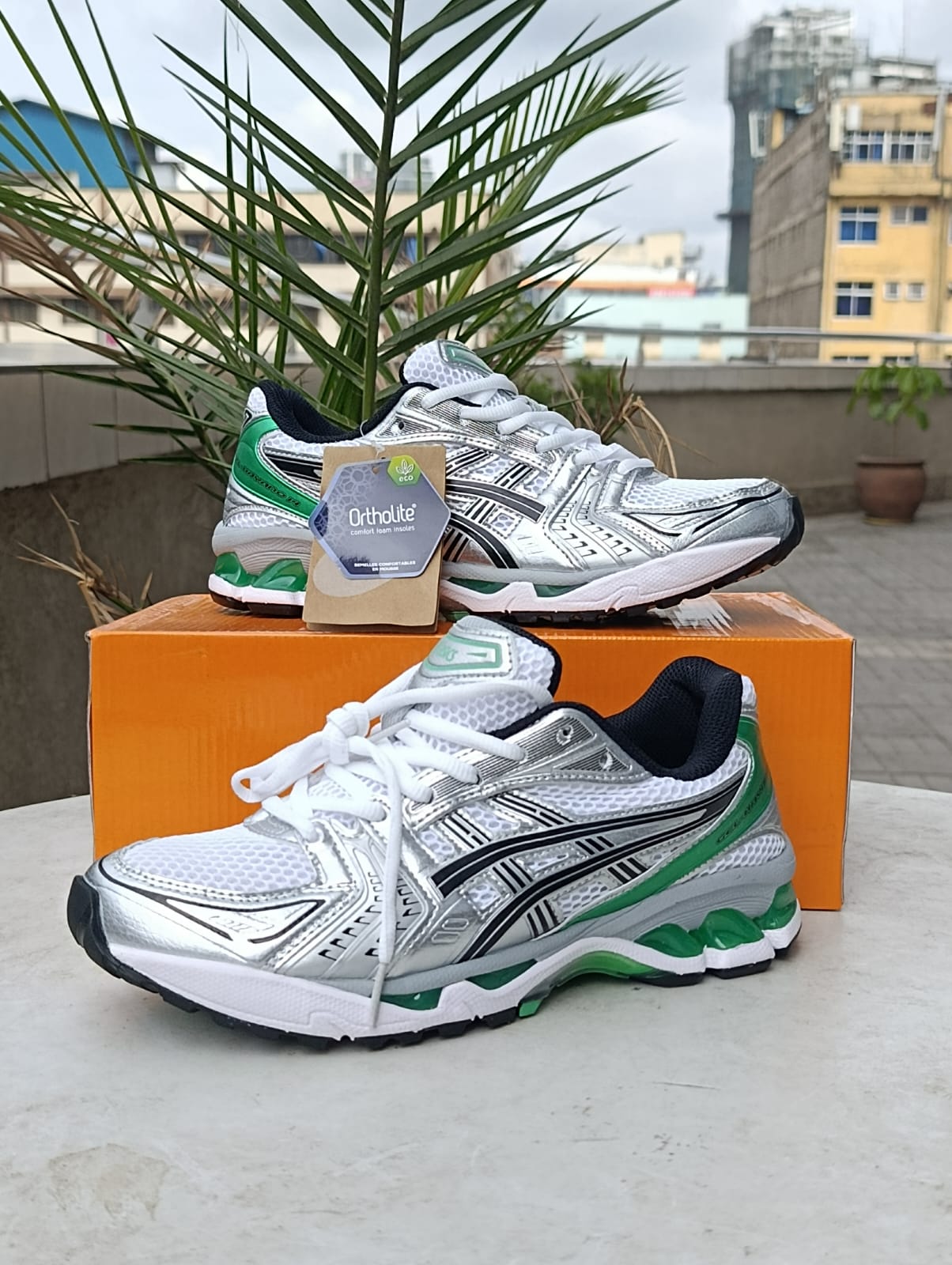 ASICS GEL-1130 - Retro Runner - White, Silver & Kelly Green