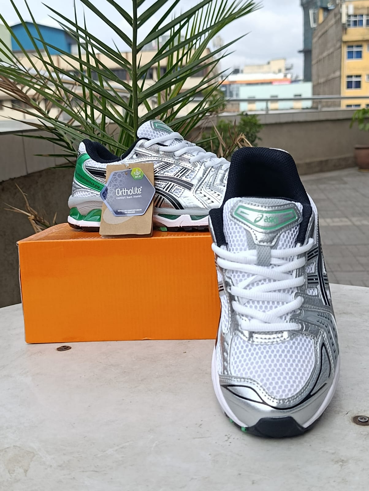 ASICS GEL-1130 - Retro Runner - White, Silver & Kelly Green
