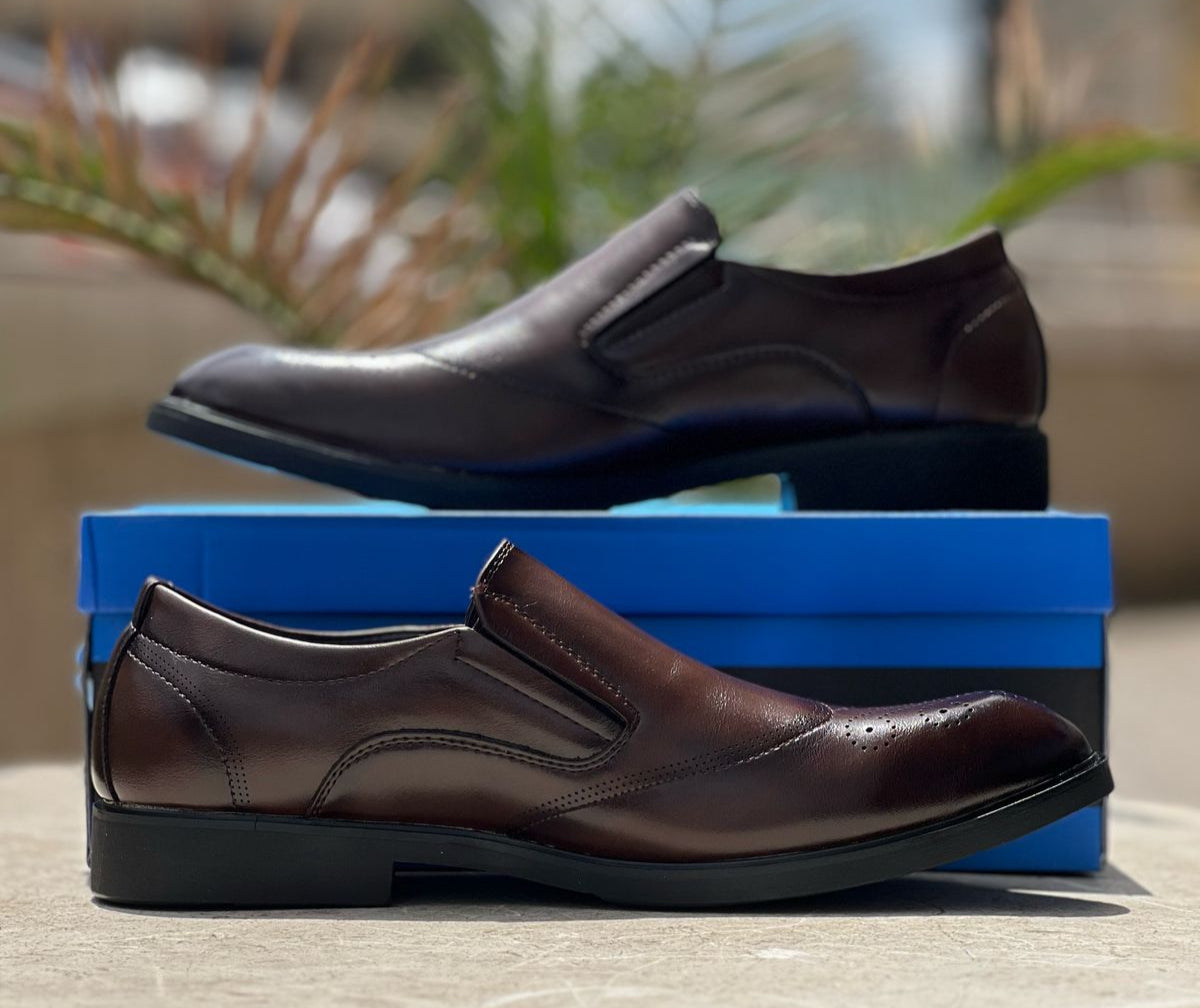 Franco Banetti Classic Leather Slip-On Dress Shoes